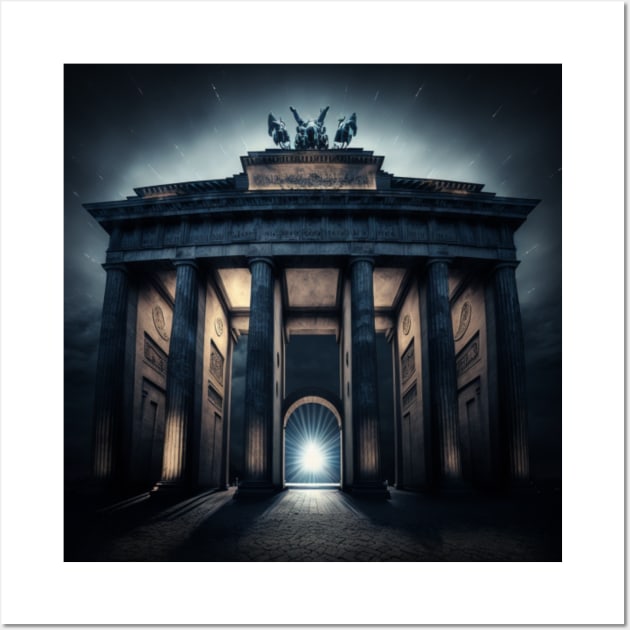 The Brandenburg Gate in Berlin by night Wall Art by KK-Royal